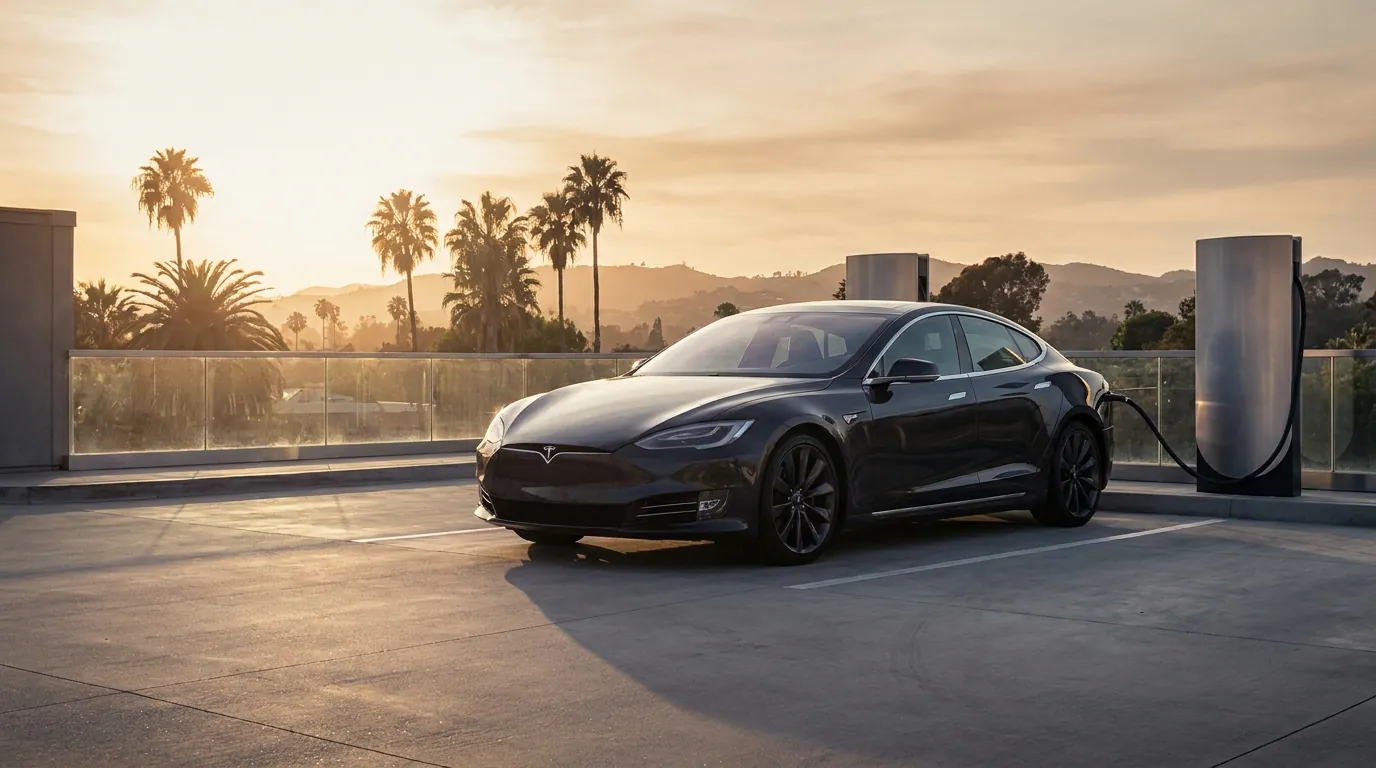 Comparison of Tesla Supercharger station and home Wall Connector