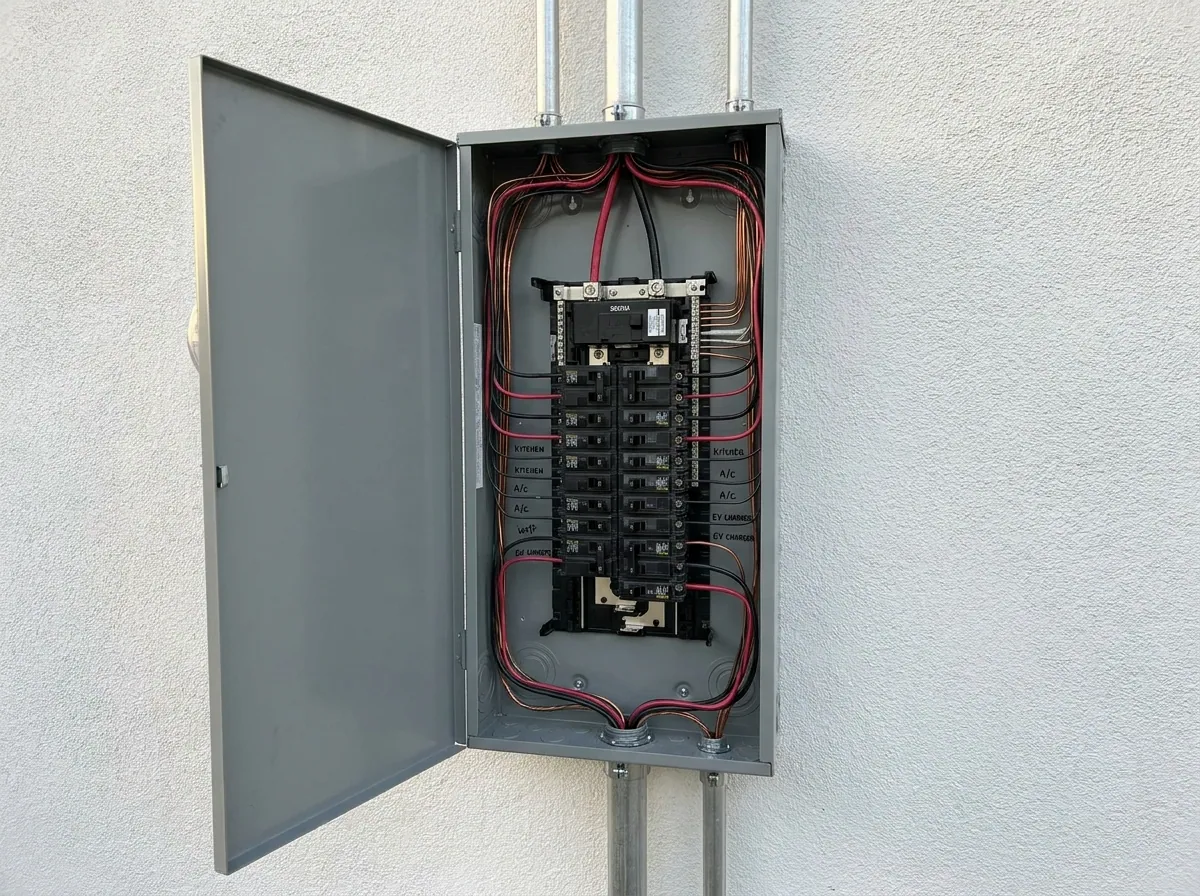 Newly upgraded residential electrical panel